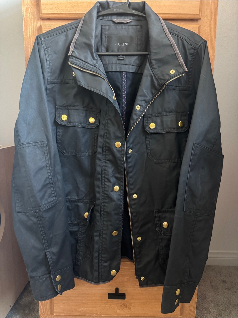 J.Crew Women’s Black Field Jacket with Brass Hardware